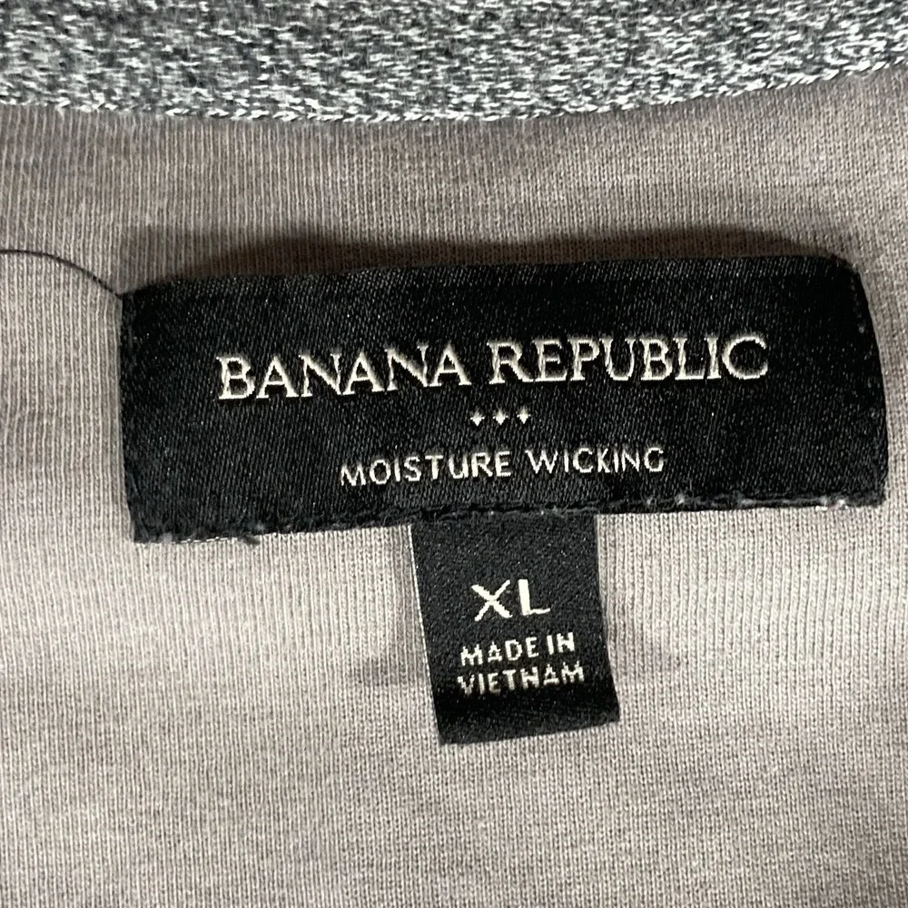 Banana Republic Mens 1/4 Zip Sweater XL Gray Pullover Casual‎ Lightweight